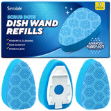 Scrub Dots Dishwand Refill Sponge Heads for ScotchBrite Dish Wand 3Pcs