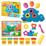 Play-Doh Shapes & Colors Dino Starter Set, Tactile Sensory Play Dinosaur Toys for Kids, 11 Accessories, Back to School Gifts, Ag