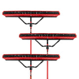 Libman Commercial 1101 MultiSurface Heavy Duty Push Broom, 65inch Length, 36inch Width, Black/Red, Stainless Steel, (Pack of 3)