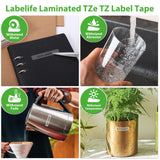 Labelife 5-Pack TZe TZ Tape 12mm 0.47 Laminated Clear Label Tape TZe-131 Replacement for Brother Label Maker Tape Clear TZe131 T
