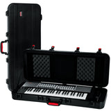 Gator Cases Frequent Flyers Series Molded Flight Case for 49-Note Keyboards with TSA Approved Locking Latches and Recessed Whee