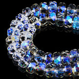 DIQIO 6mm Sparkle Rondelle Crystal Beads for Jewelry Making - Spacer Faceted Beads for Bracelets(93-97pcs, Crystal Paradise)