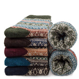 5 Pairs Womens Winter Warm Knit Wool Casual Crew Socks, MultiColor