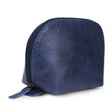 TheAntiq Blue Leather Cosmetic Bags For Women Travel Set - HandCrafted Waterproof Leather Makeup Bag for Women, Coin Pouch, mall