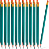 Zhanmai 24 Pieces Green Pencils with Eraser Pre-sharpened Erasable Checking #2 HB Pencils with Erasable Tops for Writing Drawing