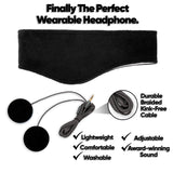 CozyPhones Over The Ear Headband Headphones - Sleep Headphones - New Contour Series with Cool Mesh Lining & Thin Earphones - Bla