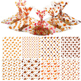Yexiya 24 Pcs Thanksgiving Cellophane Cookie Tray Bags 15 x 18 Clear Cello Serving Tray Bags with Twist Ties for Cookie, Treats,