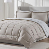 Nestl 7 Piece Queen Comforter Set - Linen Reversible Bed in a Bag - Complete Queen Size Bedding Set with Sheets, Pillowcases and