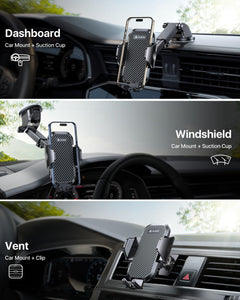 andobil Car Phone Holder (Bumpy Roads Friendly) Military-Grade Cell Phone Car Mount Ultimate Phone Holders for Your Car Dashboar