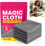 5Pcs Genie Magic Cleaning Cloth, Lint Free Scratch Free Reusable Cleaning Rags, Microfiber Cleaning Cloths for Kitchen, Car Wind