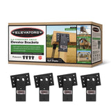 Elevators 4x4 Elevator Brackets, Double Angled ConstructionGrade Steel, Ideal for Hunting Stands, Tree Houses, Decks, and More,