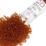 Miyuki Delica Seed Beads - Size 11/0 (1.6 mm), DB0764, Matte Transparent Dark Topaz, 7.2 g, Approx. 1440 Beads, Made in Japan