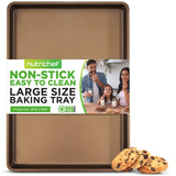 NutriChef Nonstick XL Cookie Sheet Baking Pan, Extra Large 22 Inch x 16 Inch, Carbon Steel Oven Baking Sheet for Cookies & Pastr