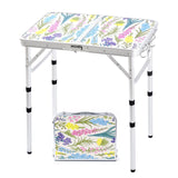 Yriuat Folding Camping Table 2ft Portable Pinic Table Adjustable Height Small Card Table Aluminum Foldable Lightweight with Carr