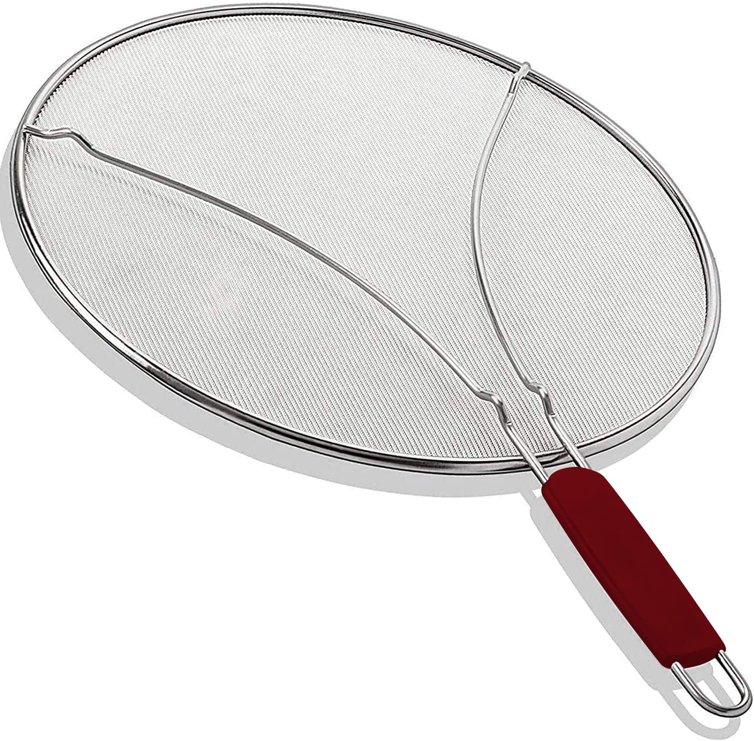 13 Grease Splatter Screen for Cooking | Stainless Steel Oil Splatter Guard and Ultra-Fine Mesh Protects Skin from Burns | TPR 