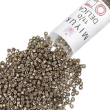 Miyuki Delica Seed Beads - Size 11/0 (1.6 mm), DB1852, Duracoat Galvanized Pewter, 7.2 g, Approx. 1440 Beads, Made in Japan