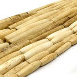 Bone Beads | Ox Bone Tube Beads | Hair Pipe Beads | Light Brown 1.5