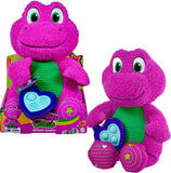 Barneys World Toddler Toy Sensory Barney 12.75-Inch Plush with Fidget Activity & Textured Details for Kids Ages 2+ Years