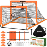 Bearwill Soccer Goal, Kids Soccer Goals for Backyard Set of 2, 4x3ft Portable Soccer Goal Pop Up Soccer Net, Kids Soccer Net Tra