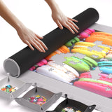 The Original Newverest Jigsaw Puzzle Mat Roll Up, Silver, 46x 26Portable Keeper Up to 1500 Pieces with Non-Slip Rubber B