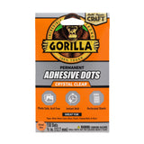 Gorilla Permanent Adhesive Dots, DoubleSided, 150 Pieces, 0.5 Diameter, Clear, (Pack of 1)