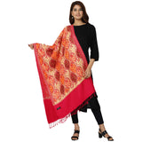 Swi With Label WomenS Kashmiri Aari Embroidered Viscose Stole (Kp101_Magenta_Free Size)