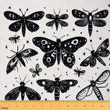 jejeloiu Death Moth Fabric by The Yard 5 Yards Kids Butterflies Upholstery Fabric for Chairs Boho Bohemian for Home DIY Projects