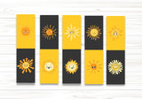 woopme Sun Set and Sun Rise Theme Bookmark Magnetic for Students Kids Book Lovers Readers Gift Magnetic Page Clips Folding 5 PCs