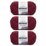 Bernat Wavelength Ruby Yarn - 3 Pack of 5oz/140g - Acrylic - #5 Bulky - 223 Yards - Knitting & Crochet