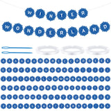 Kosiz 116 Pcs DIY Letter Custom Banner Customizable Banner Kit Winter Snowflake Letter Garland Including 111 Letters Numbers 3 R