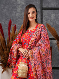 Anni Designer Women'S Cotton Blend Straight Printed Kurta With Pant & Dupatta (Ja Gadi Red-Ns_M_Red_Medium),Red,M,,,
