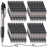 Nuanchu 200 Pcs Retractable Ballpoint Pen Medium Point 1.0mm Black Gel Pens Long Lasting Writing Pens for Office University Coll
