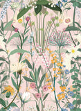 JiffDiff Floral Wallpaper Peel and Stick 17.3x787 Pink Farm Wildwood Stick on Wallpaper for Home Bedroom Cabinets Thicken Self A