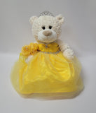 KINNEX COLLECTIONS SINCE 1997 20 Quince Anos Quinceanera Last Doll Teddy Bear with Dress (Centerpiece) ~ ARC16831-11 (Yellow)