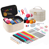 Krenz 59 Pcs Crochet Kit Set For Beginner Adults Kids Starter Kit Crochet Needles Set Crochet Kit Include 6 Yarn Crochet Hooks S