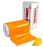 ORACAL 6510 Fluorescent Orange Cast Vinyl Wrap 12 x 30 Roll Including Hard Yellow Detailer Squeegee (2 Roll Pack)