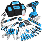 FASTPRO 232-Piece 20V Cordless Drill Driver & Home Tool Set, Home Repairing Tool Kit with Drill, 12-Inch Wide Mouth Open Storage