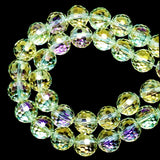 DIQIO 4mm Sparkle 96 Faceted Crystal Beads (94-100pcs, Crystal Yellow)