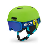 Giro Crue MIPS Combo Pack Toddler Ski Helmet - Snowboarding Helmet with Matching Goggles for Kids, Boys & Girls Matte Bright Gre