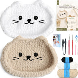 Picknmake Diy Crochet Kit For Beginners Adults Kids | Crochet Set With Crochet Hook Set & Yarn | Cat Specs Tray Making Kit, Make