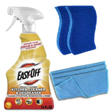 CCLEANAMA Bundle Easy Off + 2 Dish Sponges & 3 Microfiber Cloths