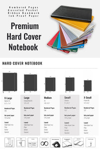 Minimalism Art, Premium Hard Cover Notebook Journal, Classic 5 x 8.3, 122 Numbered Pages, Gusseted Pocket, Ribbon Bookmark,