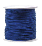Mandala Crafts Nylon Satin Cord for Jewelry Making - 1mm 109 Yards Nylon Navy Blue Strings Rattail Chinese Knotting Cord for Bra