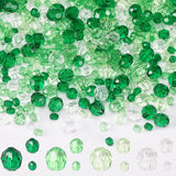 UPINS St. Patrick's Day Green Beads, 1200Pcs Green Crystal Faceted Beads for Jewelry Making Beads for Irish St. Patrick's Day DI