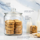 1 Gallon Glass Cookie Jar - Large Food Storage Container with Airtight Lid - Keep Fresh Flour, Chewy Pet Treats, Candy, Dried Fo