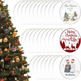 30 Pieces Clear Acrylic Ornament Blanks 4 Inch Round Discs Acrylic Circle Blanks with Hole, Clear Christmas Ornaments