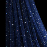 SAYUAN 54 Inch x 4 Yards Glitter Tulle Fabric Rolls Laser Stars and Moon Tulle Rolls for DIY Tutu Dress Table Runner Skirt Craft