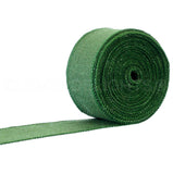 CleverDelights 2.5 Wired-Edge Burlap Ribbon - 25 Yards - 100% Jute Burlap Fabric - Crafts Home Decor (Green)