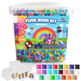 FUNZBO 23000+ 5mm Fuse Beads Kit - 23 Colors Refill Set with 3 Pegboards, Christmas Beads Crafts for Kids, Arts and Crafts Proje