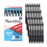 Paper Mate InkJoy 300RT Retractable Ballpoint Pens Medium Point (1.0mm) Black Ideal for Office Supplies Journaling and Writing A